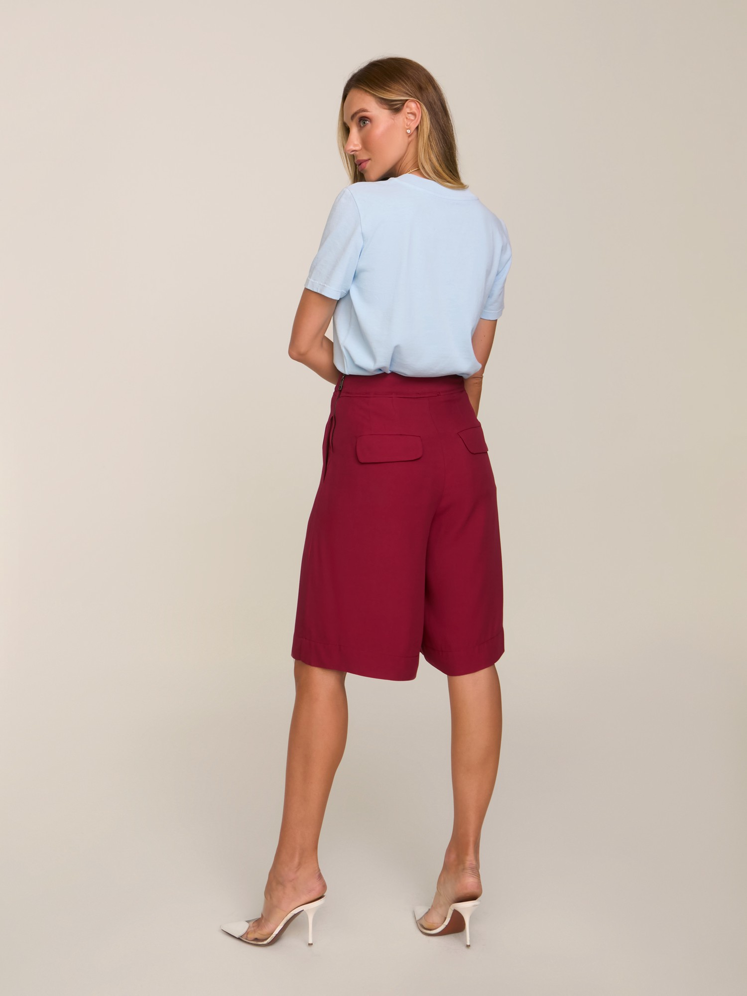 Bermuda Leah Burgundy Bermuda Leah Burgundy