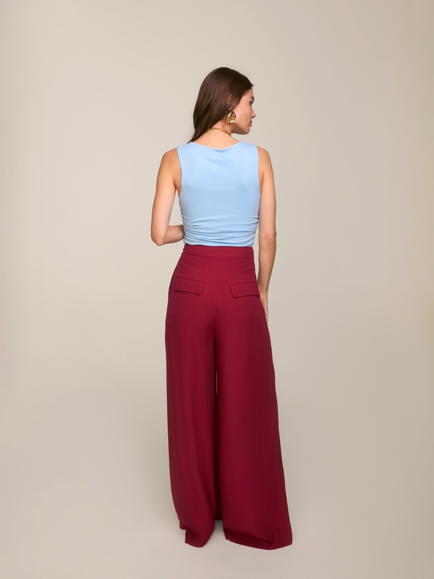 Calça Leah Burgundy Calça Leah Burgundy