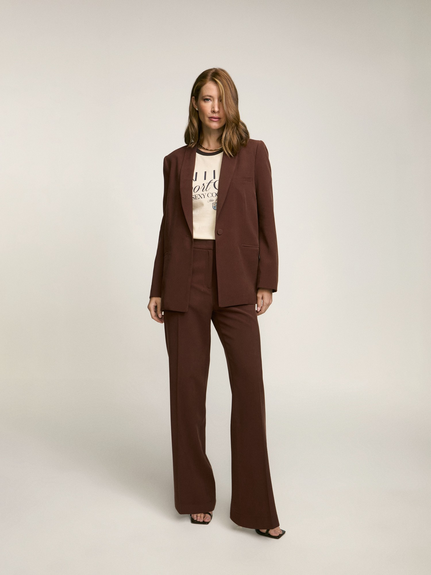 Calça Pantalona Essential Brown