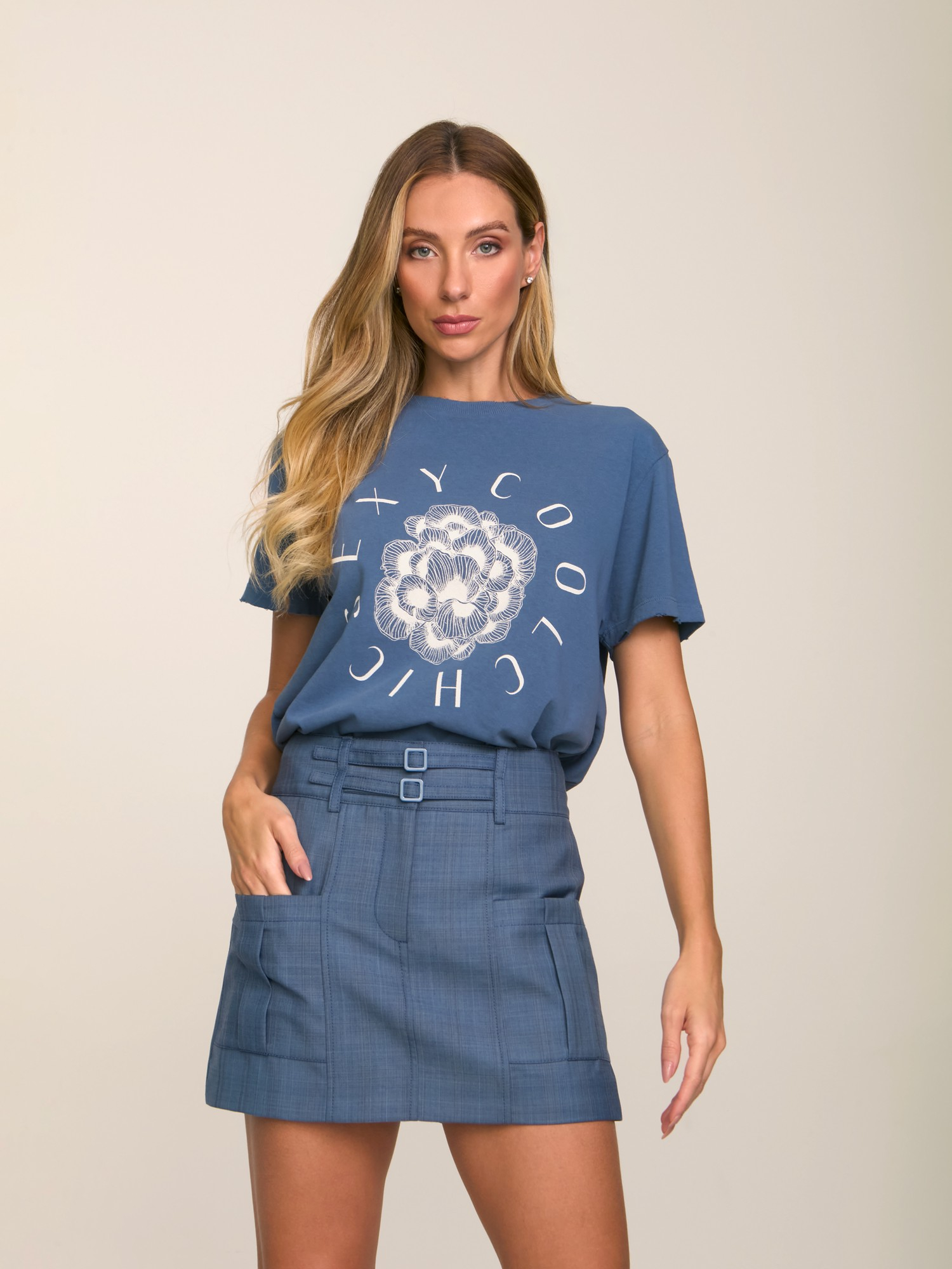 Short Saia Cedro Blue Short Saia Cedro Blue