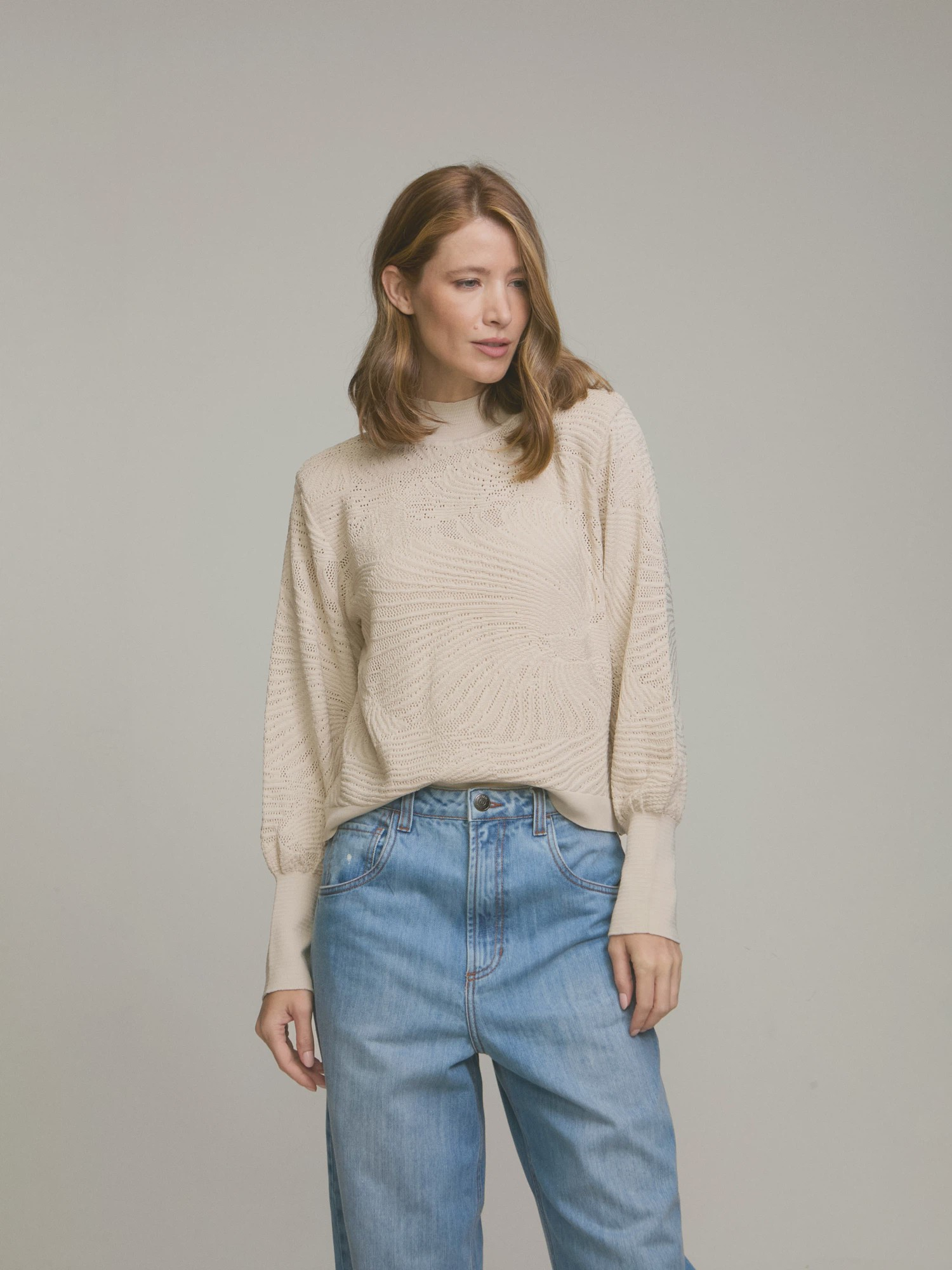 Blusa Bia Beige Blusa Bia Beige