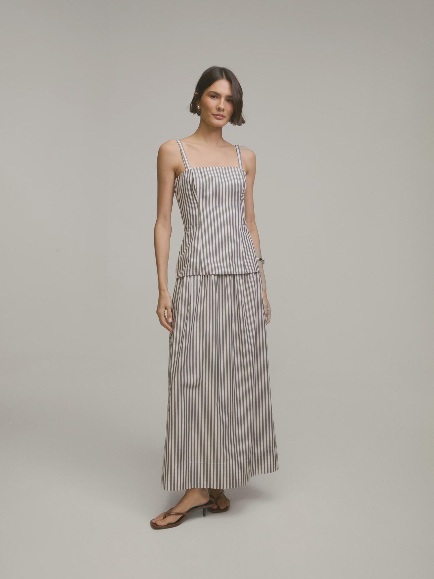 Vestido Mie Listras Moss Vestido Mie Listras Moss